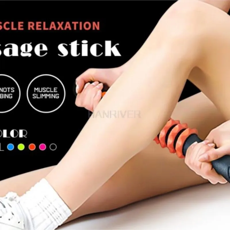 

Тренажерный зал, ролик для массажа мышц, палочка для йоги, массаж мышц тела, инструмент для расслабления, роликовые палочки для мышц с круглым шариком