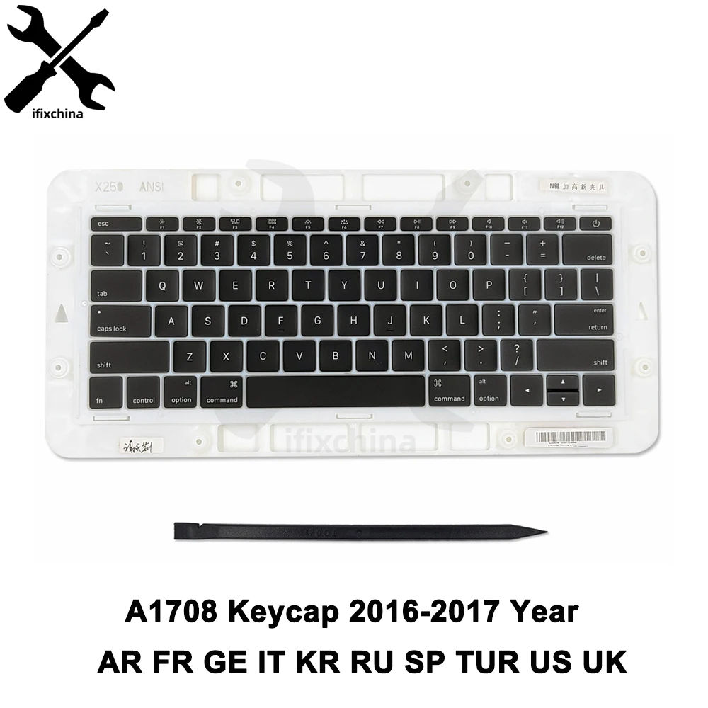 

Laptop A1708 Keyboard keycaps for Macbook Pro Retina 13.3 inch US UK French Spanish A1708 key cap 2016 2017 EMC 2978 EMC 3164