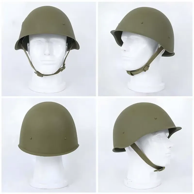 Soviet Russian SSh-40 Steel Tactical Helmet Vintage Military Protective Headgear Reenactment Cosplay Prop