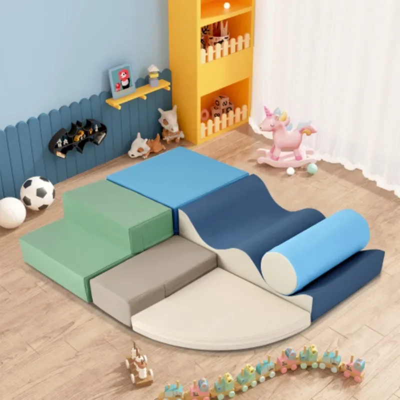

Soft Climb and Crawl Foam Playset 6 in 1, Soft Play Equipment Climb and Crawl Playground for Kids