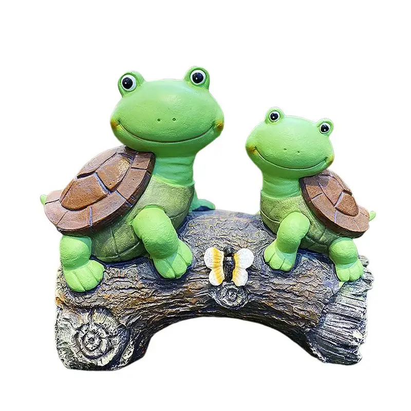 

Solar Powered Turtle Light Resin Turtle Succulent Sculpture Decorative LED Light Garden Turtle Figurines Decoration For Lawns