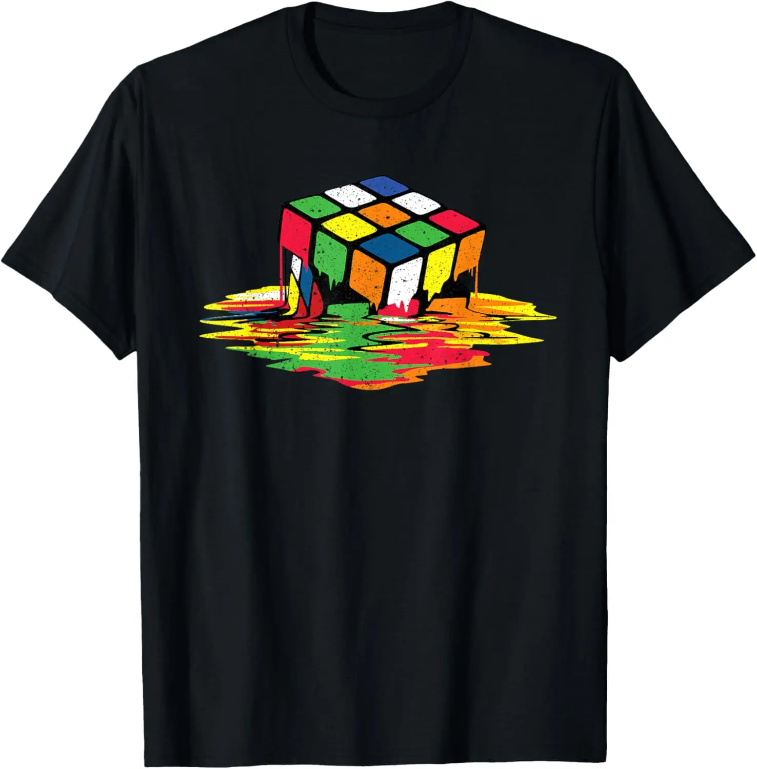 

Melting Puzzle Cube Retro Speed Cubing 80's Vintage Toy T-Shirt Men's and women's T-shirts