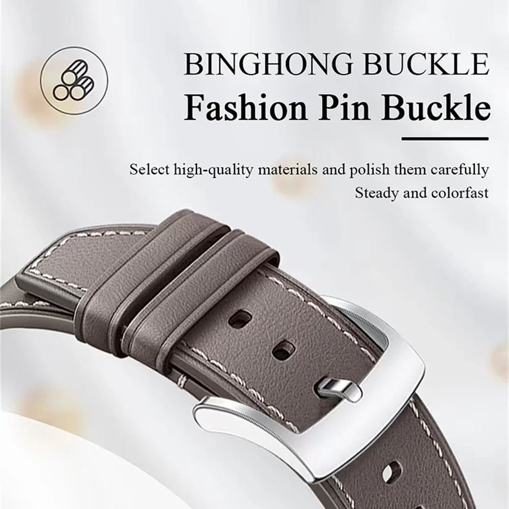 22 مللي متر 20 مللي متر حزام من الجلد لساعة هواوي GT 6 GT6 Pro GT5 GT4 46 مللي متر GT3 GT2 42 مللي متر ساعة 5/4/3 Pro الفرقة الساعات الأساور الناعمة