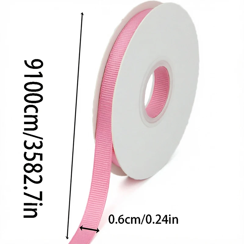 (100 yards/roll) 1/4 pollici (6mm) Nastro Del Grosgrain del regalo del Commercio All\'ingrosso dell\'involucro decorazione Di Natale nastri