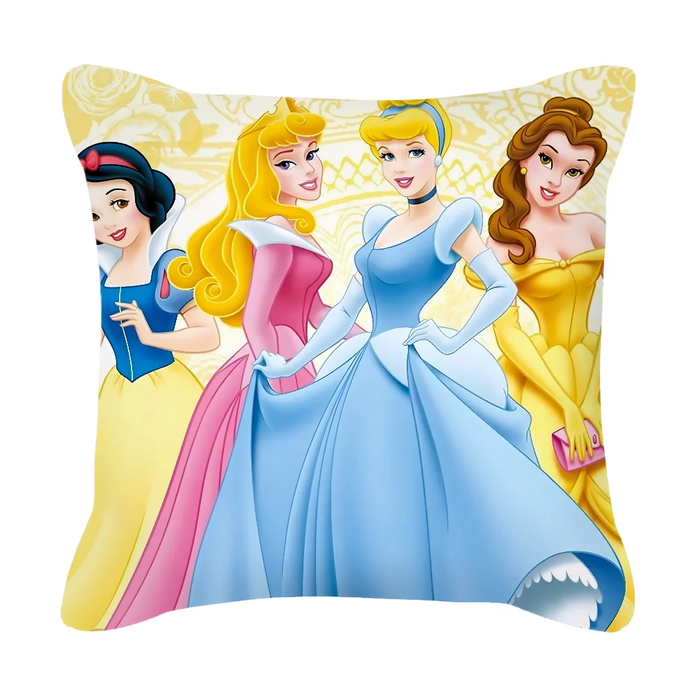 D-Disney Prin-cess Living Room Decoration Cushion Cover for Pillow Room Decorating Items Personalized Gift Decorative Pillowcase