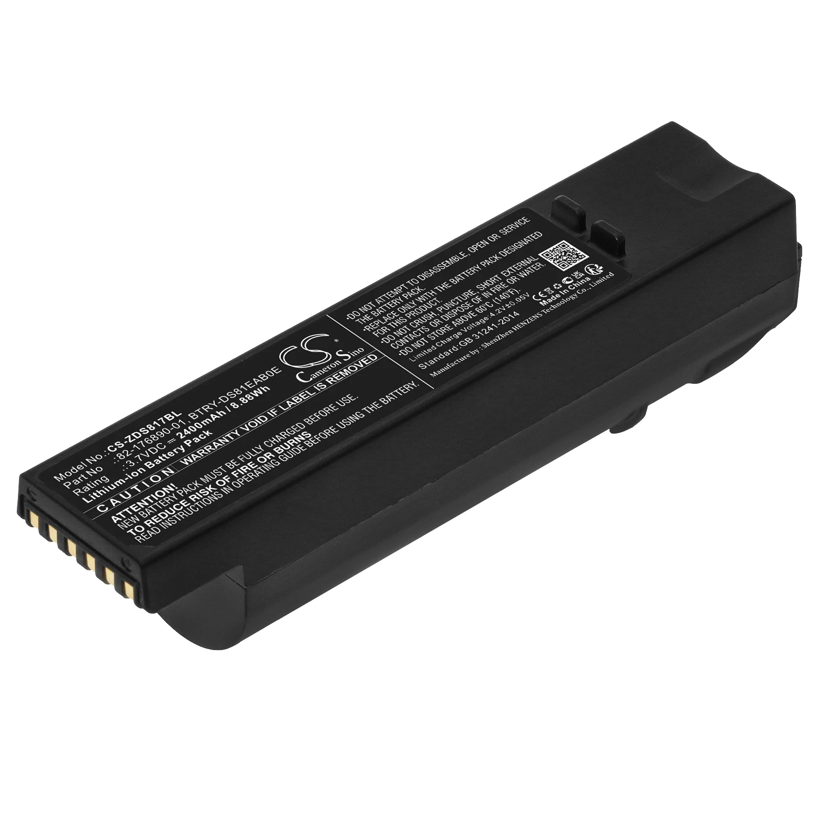 Barcode Scanner 2400mAh Battery For Zebra 82-176890-01 AS-000231 BTRY-DS81EAB0E DS8178  DS8100 DS8170