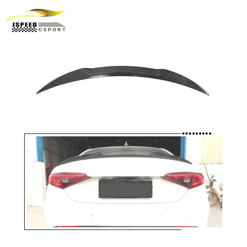 

Suitable for Alfa Romeo Giulia QUADRIFOGLIO style sedan 4-door 2017 carbon fiber rear spoiler