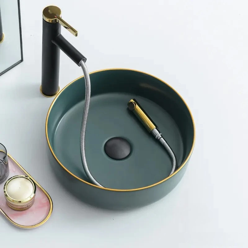 Bathroom Sinks  Luxury Household Washbasin Modern Ceramic Countertop Basin