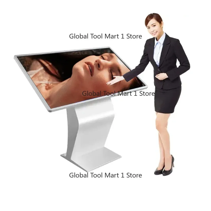 

An-droid Information Kiosk Self Service Kiosk 55 Inch Andro-id Interactive Touch Screen Mon-itor Digital Signage
