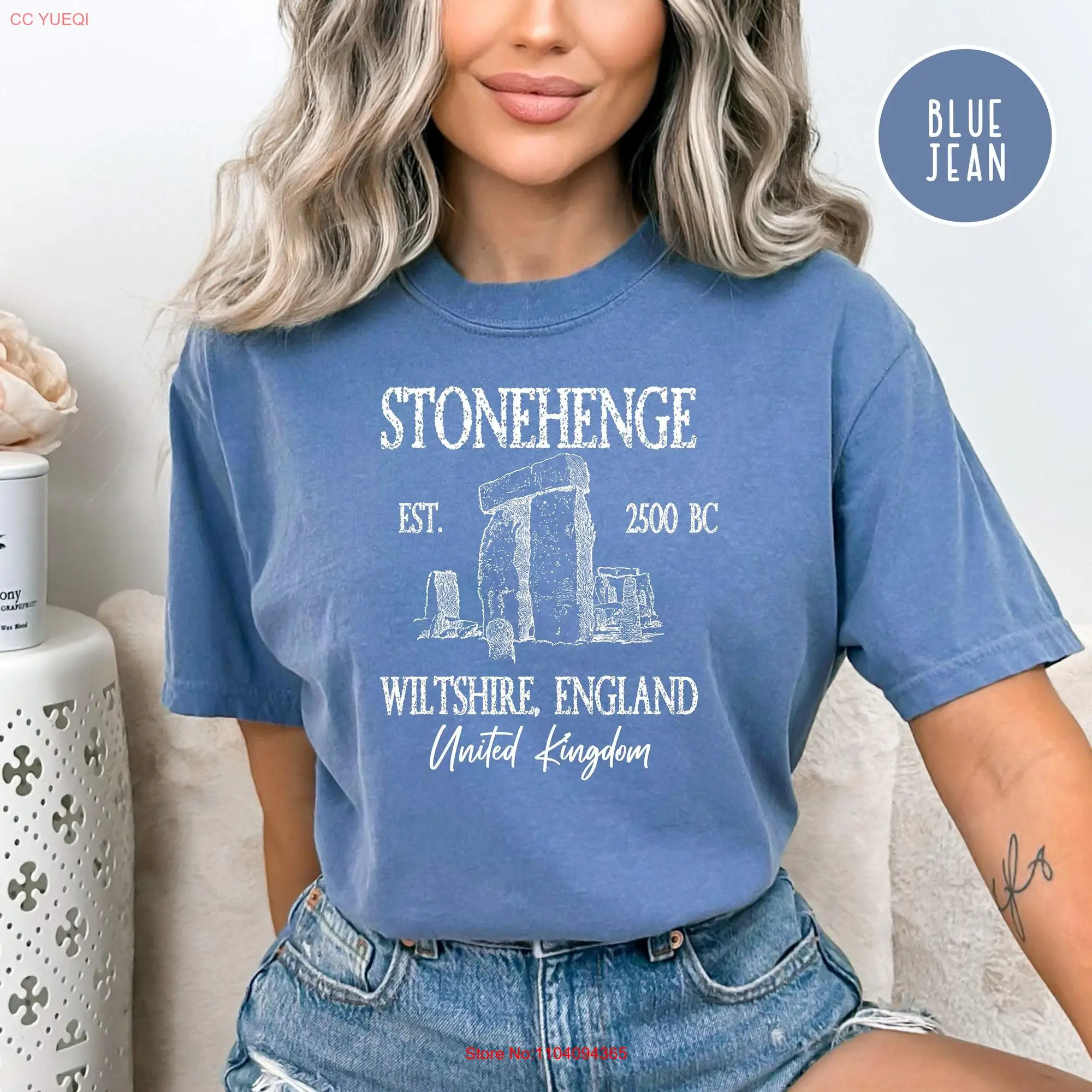 Stonehenge England Grunge Comfort Colors T Shirt London Vacation Souvenir long or short sleeves