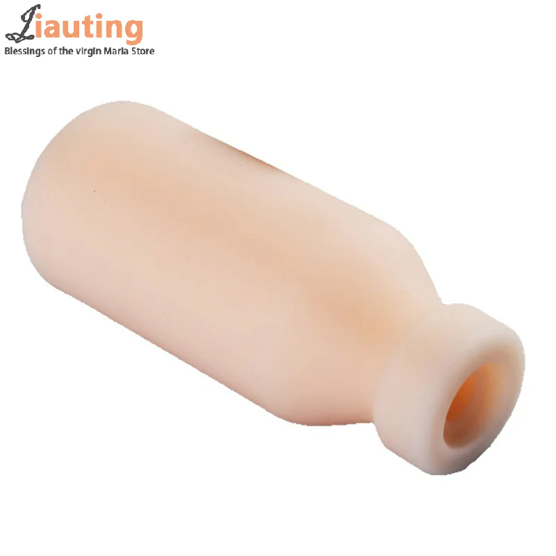 زجاجة الحليب شكل ذكر جهاز استمناء TPE الاستمناء لينة المصباح المهبل الانتفاخ الكبار الجنس لعب للرجال القضيب المدرب #3
