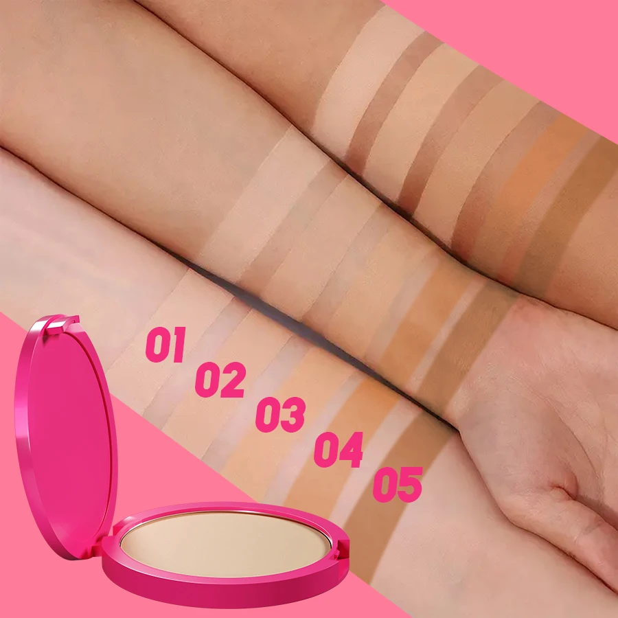 แป้งอัดแข็งเนื้อแมทท์ ควบคุมความมัน ปรับผิวกระจ่างใส รองพื้น คอนซีลเลอร์ เครื่องสำอาง