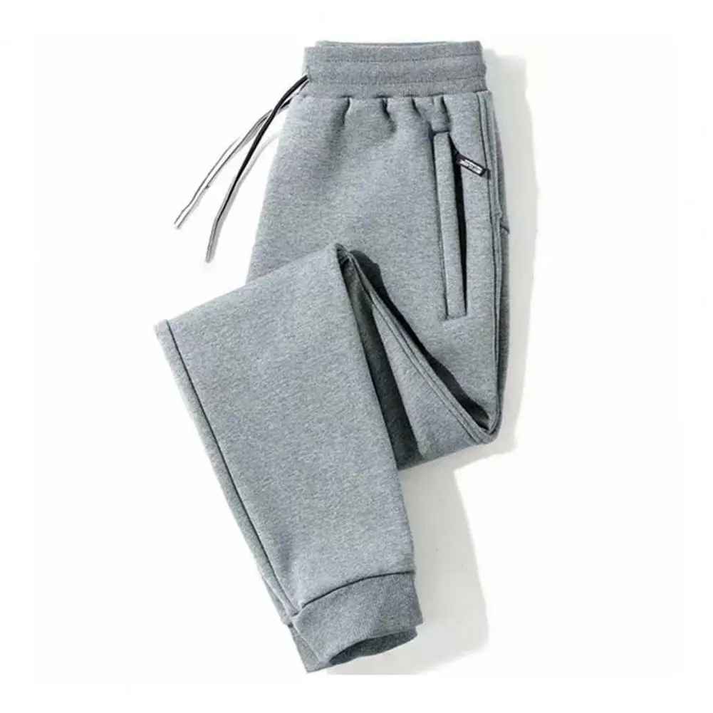 

Comfortable Winter Trousers for Men Men Polyester Pants Men's Thick Fleece-lined Jogger Pants with for Winter for Autumn