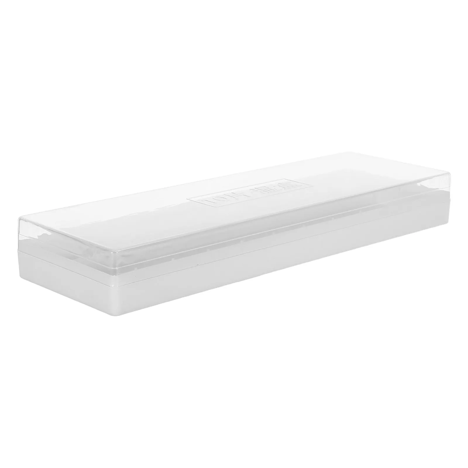 Clear Plastic Microscope Slide Storage Box Mini Rectangle Glass for Lab Experiments Holds 10 Slides Transparent