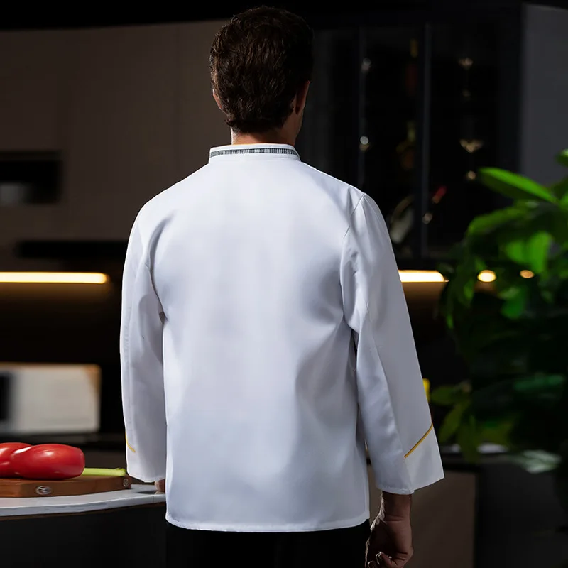 Uniforme da chef per ristorante occidentale, autunno inverno, catering, hotel, mensa, panettiere, pasticceria, abiti da lavoro a maniche lunghe