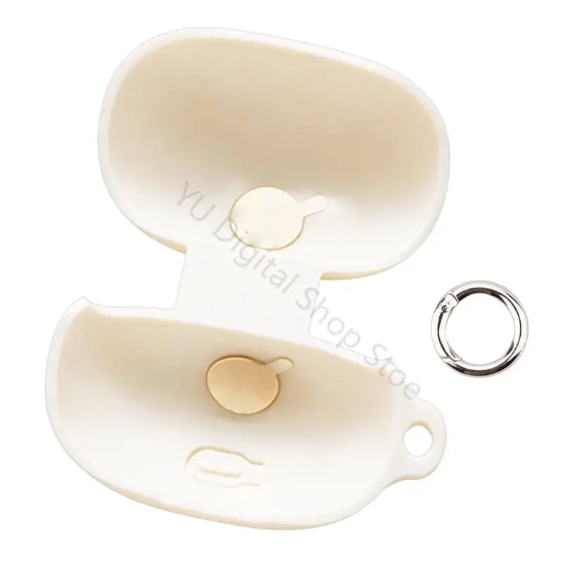 96BA Daily Carry Earbud Charging Case Cover, Full Body Silicone Skin with Side Clip Point and Open Port Area Use Daily