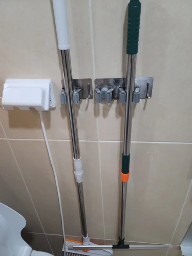 Silicone Scraper Broom with Squeegee for Floor, Glass & Bathroom Cleaning photo review