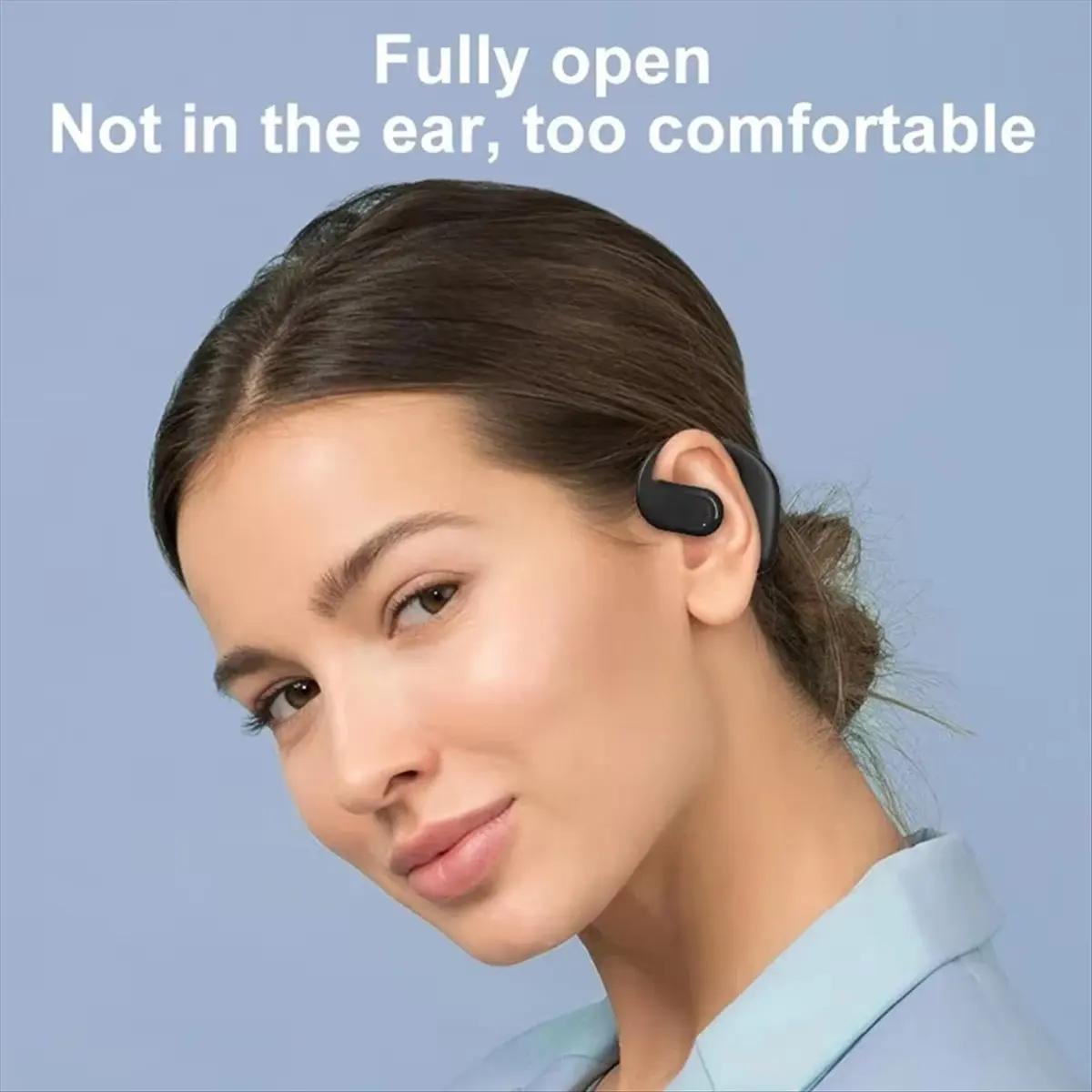 HAPPYDAY~ New Business Wireless Headset 180° Rotatable Bluetooth 5. 4 Ear-Hook Earphone Air Conduction Touch Control Sports Hifi