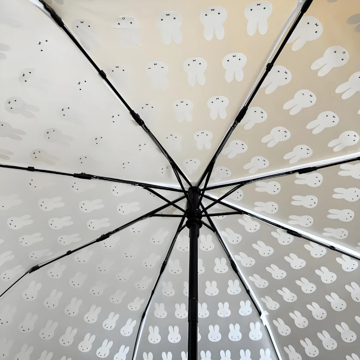 Hot Anime Kawaii Miffy Umbrella Fully Automatic Three-fold Frosted Handle Transparent Umbrella for Both Weather and Rain view 6