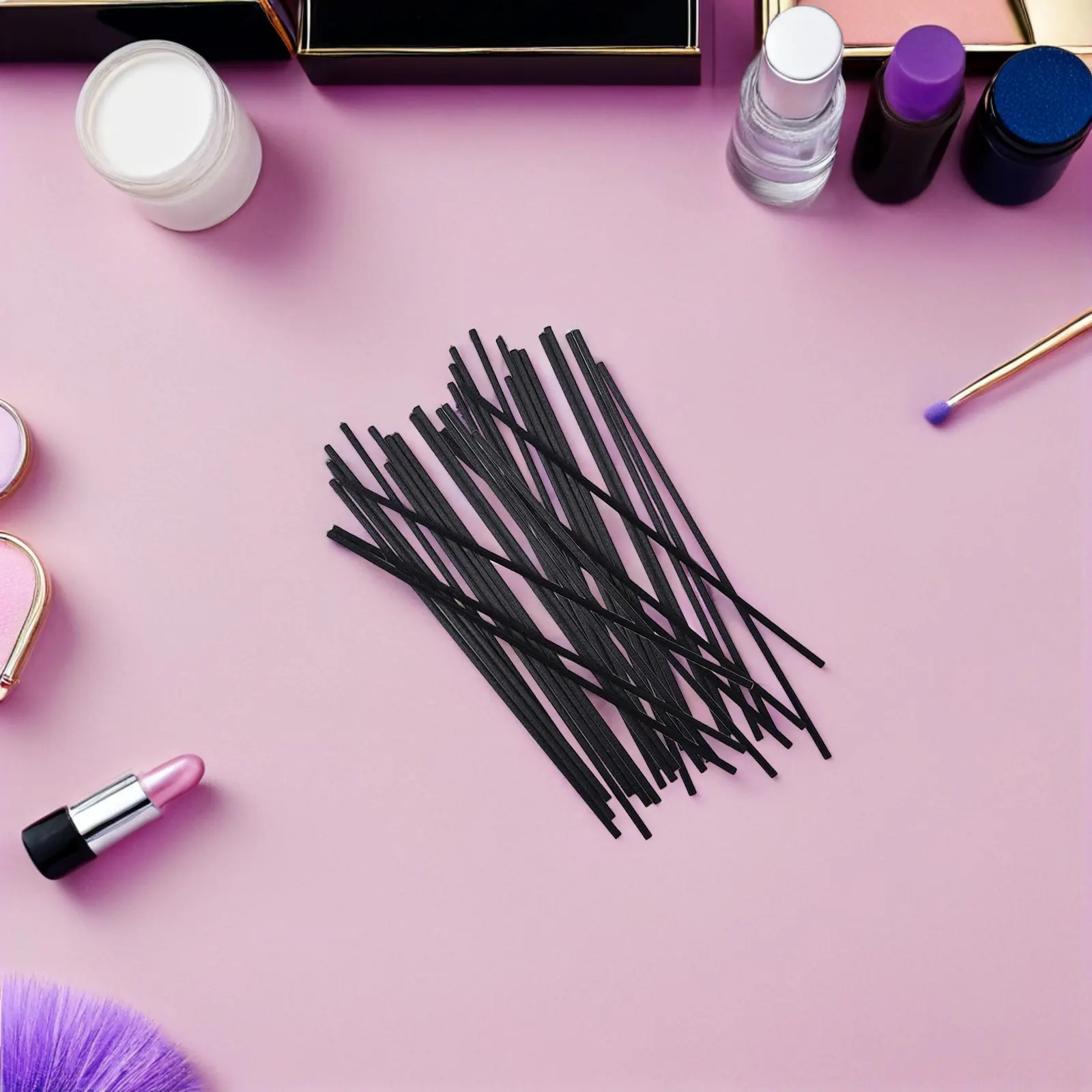 50Pcs Reeds Diffuser Sticks Natural Black Wood Efficient Essential Oil Diffuser Replacement Reeds for Aroma Fragrance