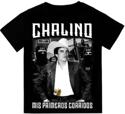 メンズ半袖Tシャツ,綿100%,シャカウェアにプリント,高品質,Chalino santos,el rey corridos