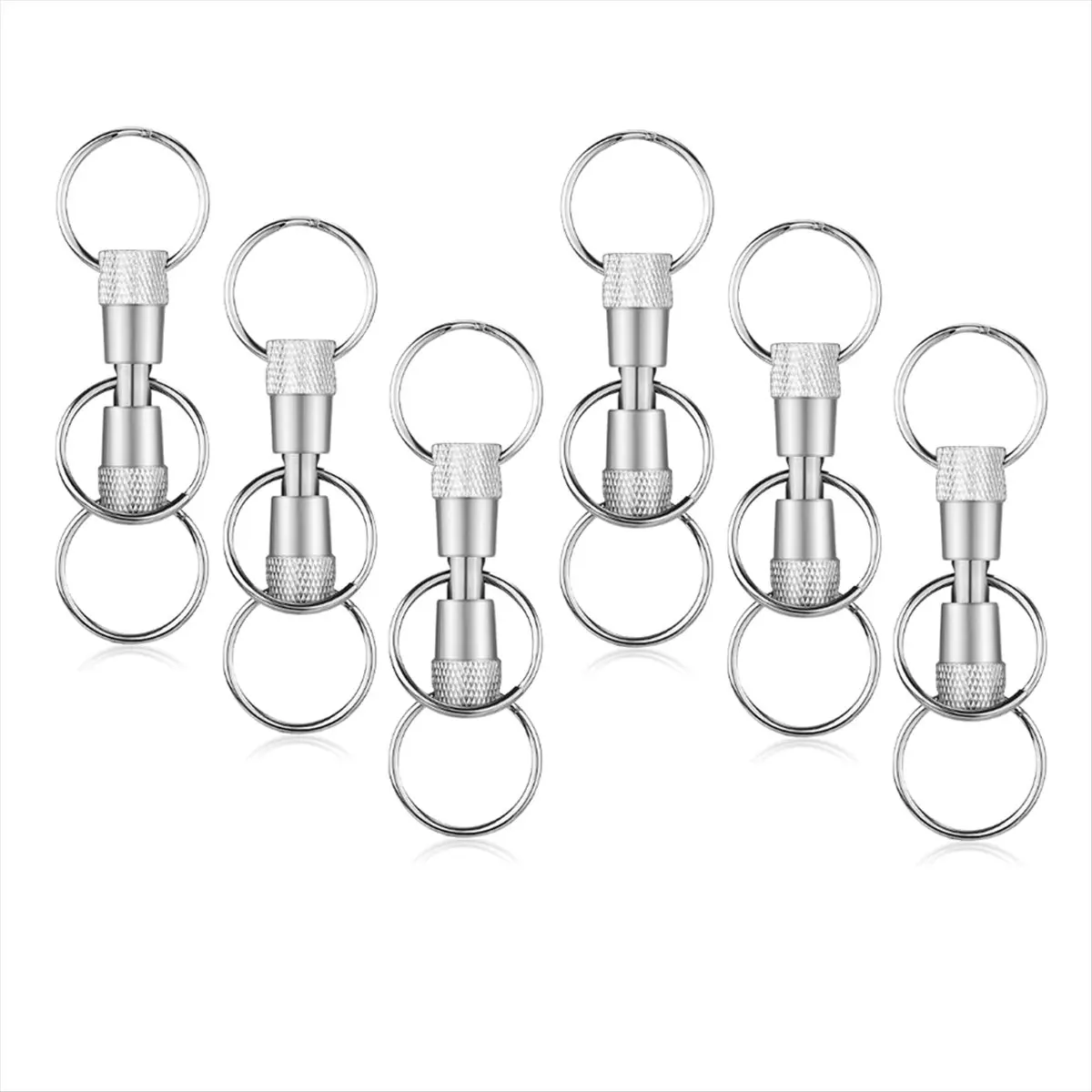 【POPULAR PICK】3-Way Quick Release Keychain Detachable Key Rings Pull Apart Separate Quick Disconnect Release Convenient Accessor