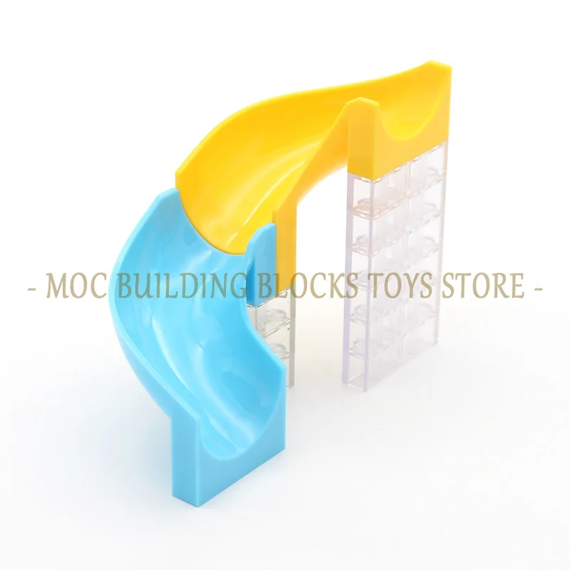 MOC Brick 28466 27976 28387 11267 Slide Playground Spiral Staircase Building Blocks Compatible All Brands Assembles Street View