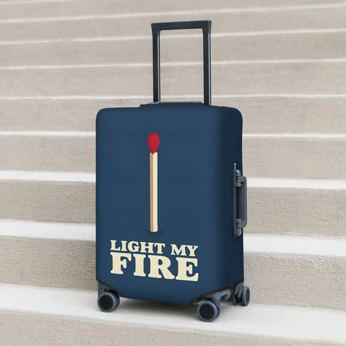 

Light My Fire Suitcase Cover Music Quotes Strectch Business Protector Luggage Accesories Flight Xmas Gift