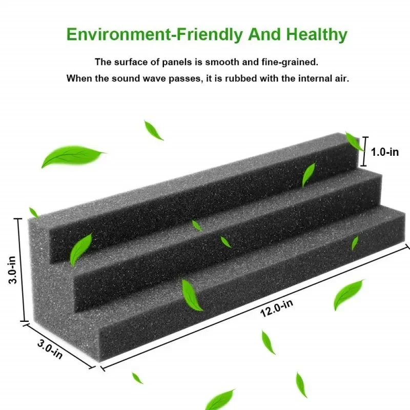 24/48Pack 30x7.5x7.5cm Bass Trap Acoustic Foam Soundproofing Insulation Corner Block Foam Noise Dampening High Density Panels