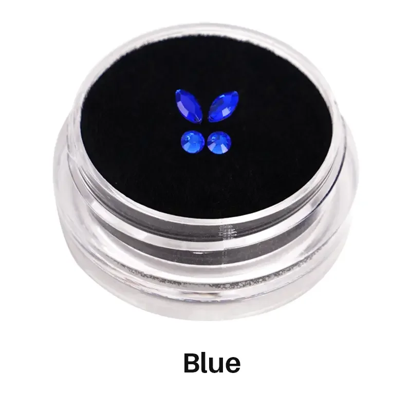 4 قطعة/صندوق الأسنان الأسنان الأحجار الكريمة كريستال الماس مجوهرات الأسنان الجمال فراشة الماس مواد الديكور مجموعة الماس الأسنان #5