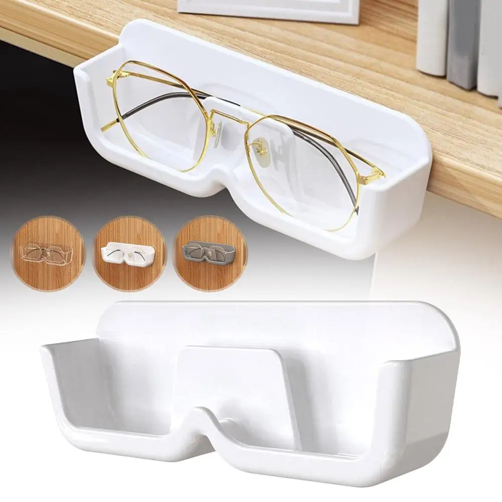 Wall-Mounted Reading Glasses Holder Eyeglasses Holder Rack Shelving Adhesive Sunglasses Eyewear Display Floating Display Ca Q5M2