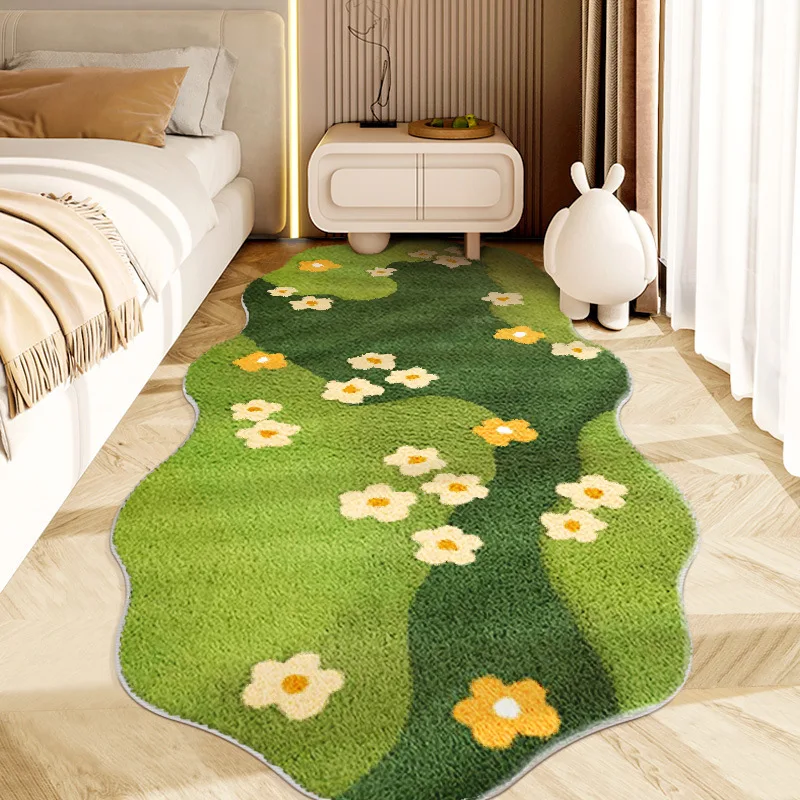 Flower Mat Tufted Carpets for Living Room Bedroom Decor Forest Home Garden Rugs Floor Mats Thick Soft Anti-slip Child Play Mats