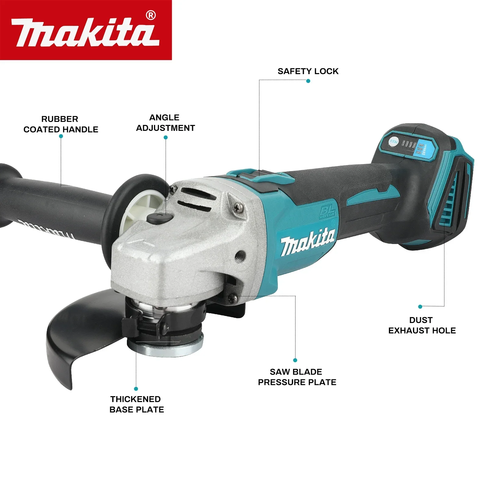 مطحنة زاوية Makita18VBrushless DGA404 ومفتاح ربط DTW300 لاسلكي، محمول للغاية لتجديدات المنزل، ومشاريع DIY ومواقع البناء #2