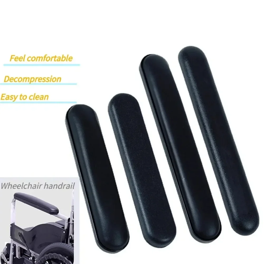 

Portable Wheelchair accessory Armrest with Screw Pad Replacement Wheelchair Leather Sponge Armrest Pad Universal Wheelchair Tool