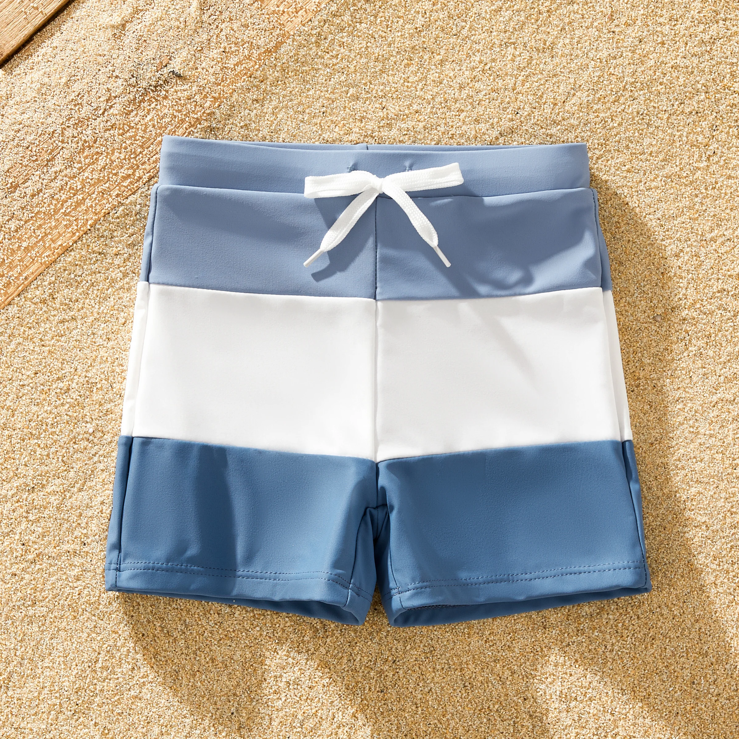 PatPat Family Matching Color Block Drawstring Swim Trunks or Big bow Strap Bikini