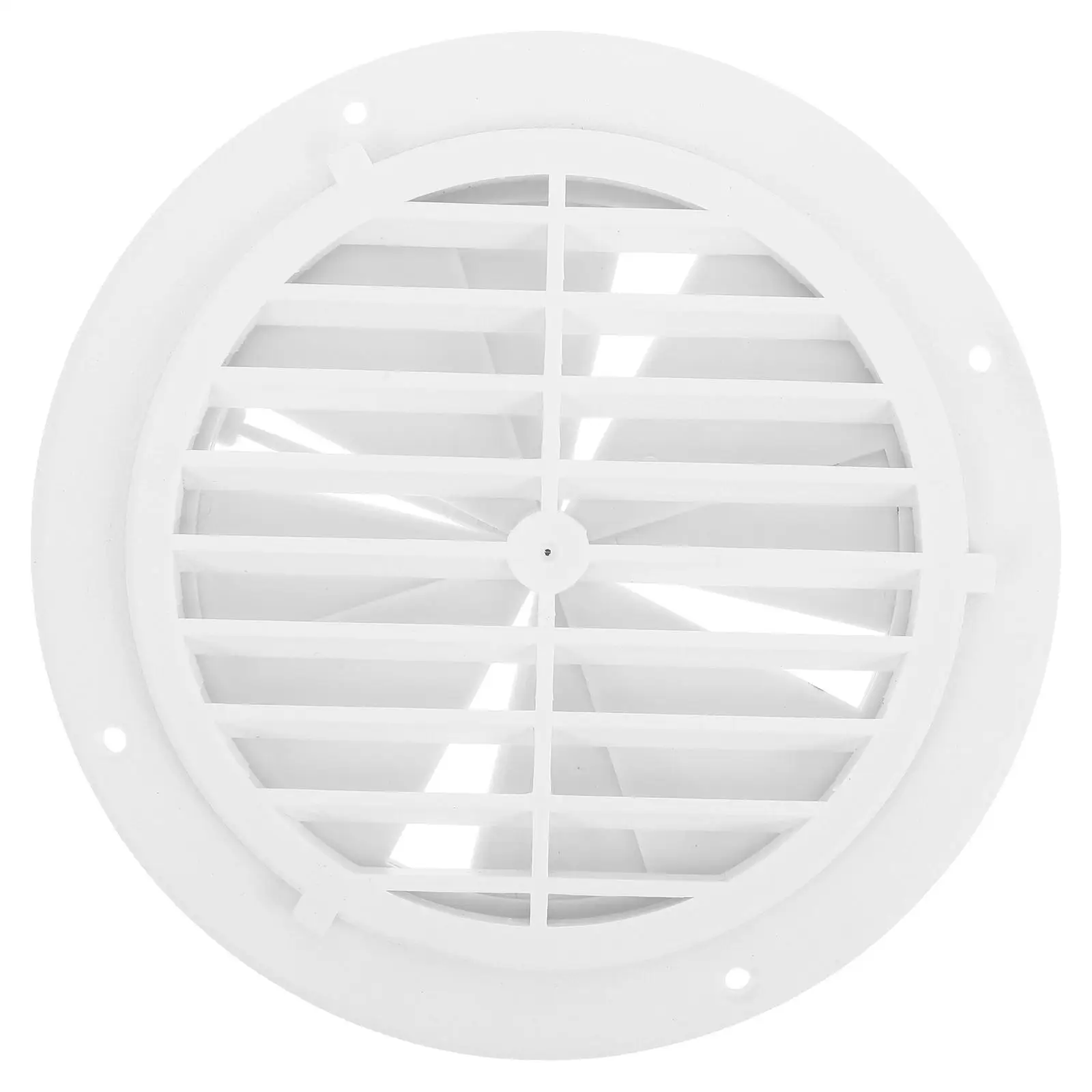 

Luxury Yacht RV Vent Cover Round Fresh Air Outlet White Heater Roof Fan Bathroom Soffit Ventilation Adjustable