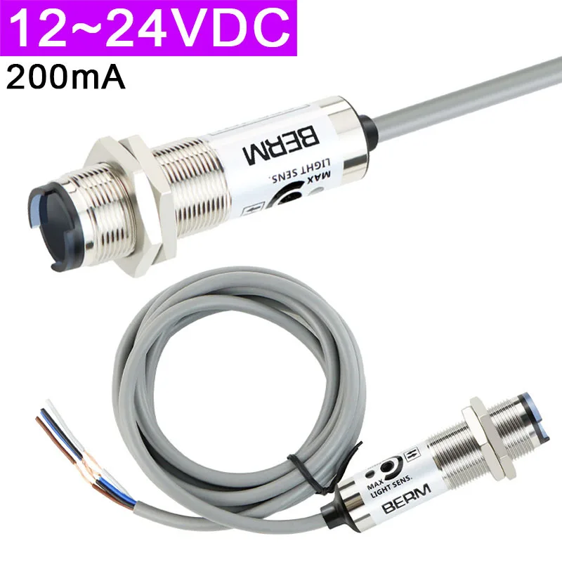 CDD-11N NPN Distance Adjustable Infrared Laser Diffuse Reflection Photoelectric Sensor Switch 12~24VDC CDD-40N CDD-40P PNP 11P