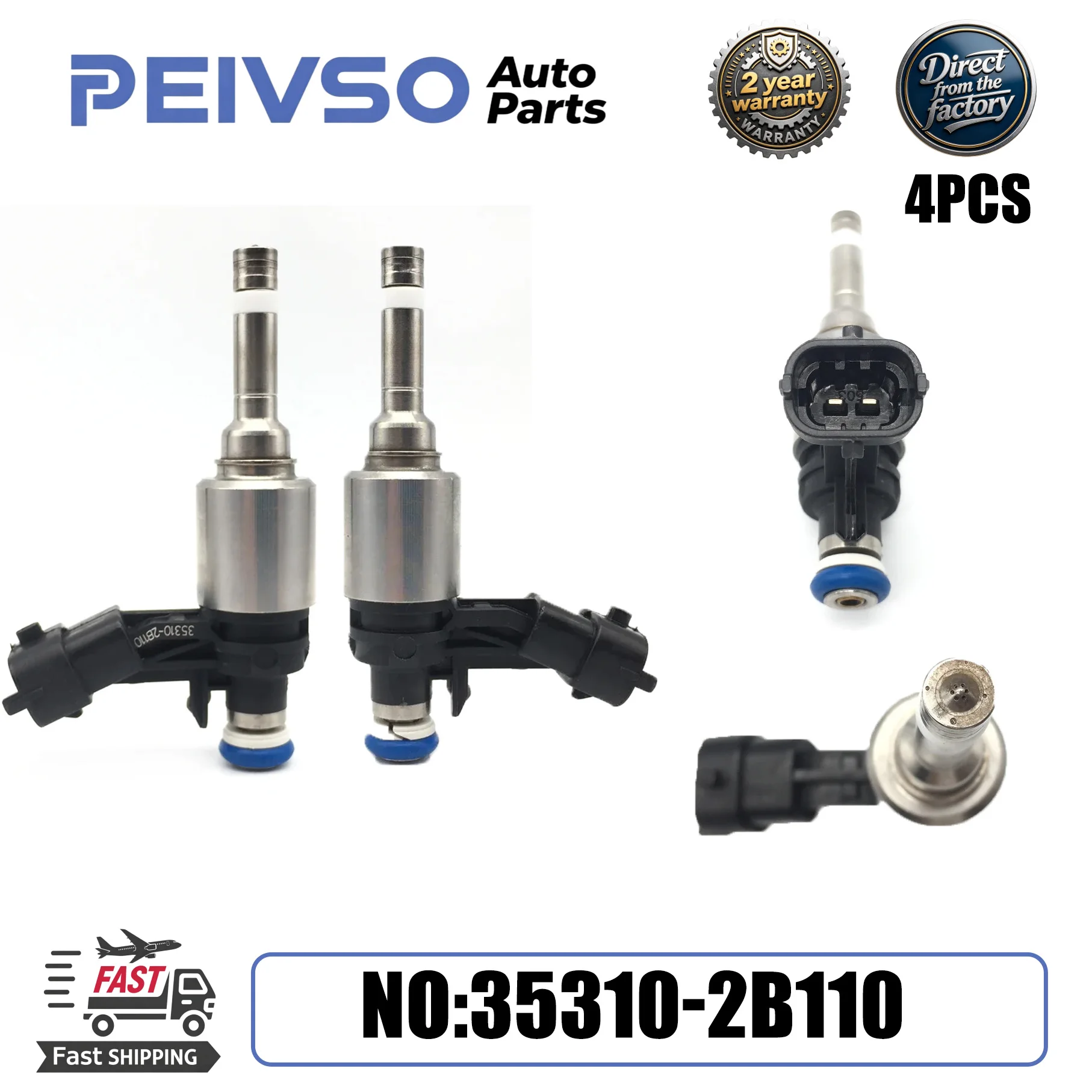 

4pcs/lot High Quality 35310-2b110 Fuel Injectors For 2012-2016 Accent Veloster 1.6 0261500100