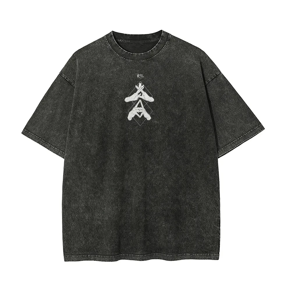 Mahito Domain Expansion T-shirt Jujutsu Kaisen Graphic Tee Vintage Washed Oversized Retro Anime Harajuku Men Streetwear Top
