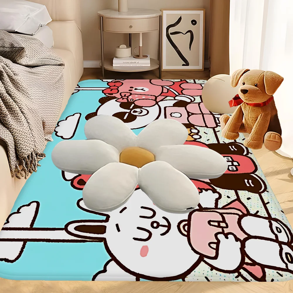 

Cute L-LINE F-FRIENDS Anmie Bath Mat Nordic Style Home Doormat Bathroom-Toilet Mats Bedroom Welcome Doormat