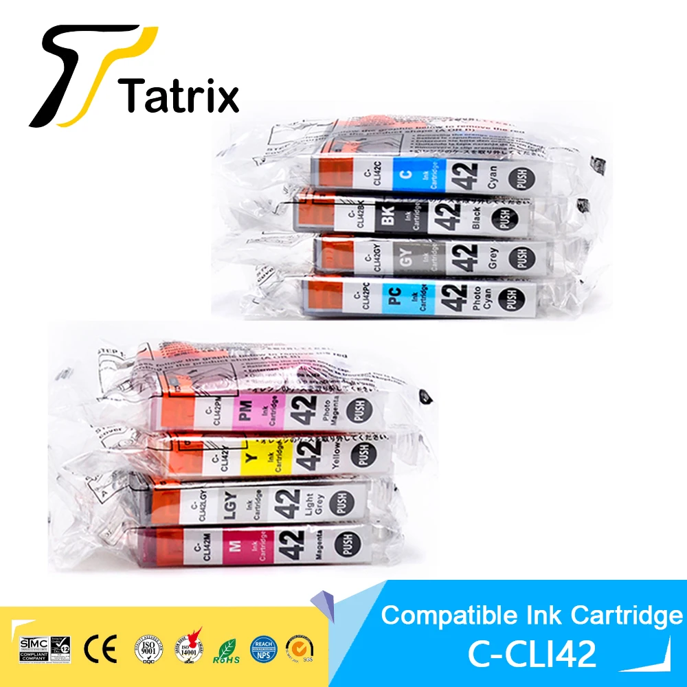 New Ink Cartridge CLI-42 CLI42  With Chip Compatible For Canon PIXMA Pro-100 100S Printer