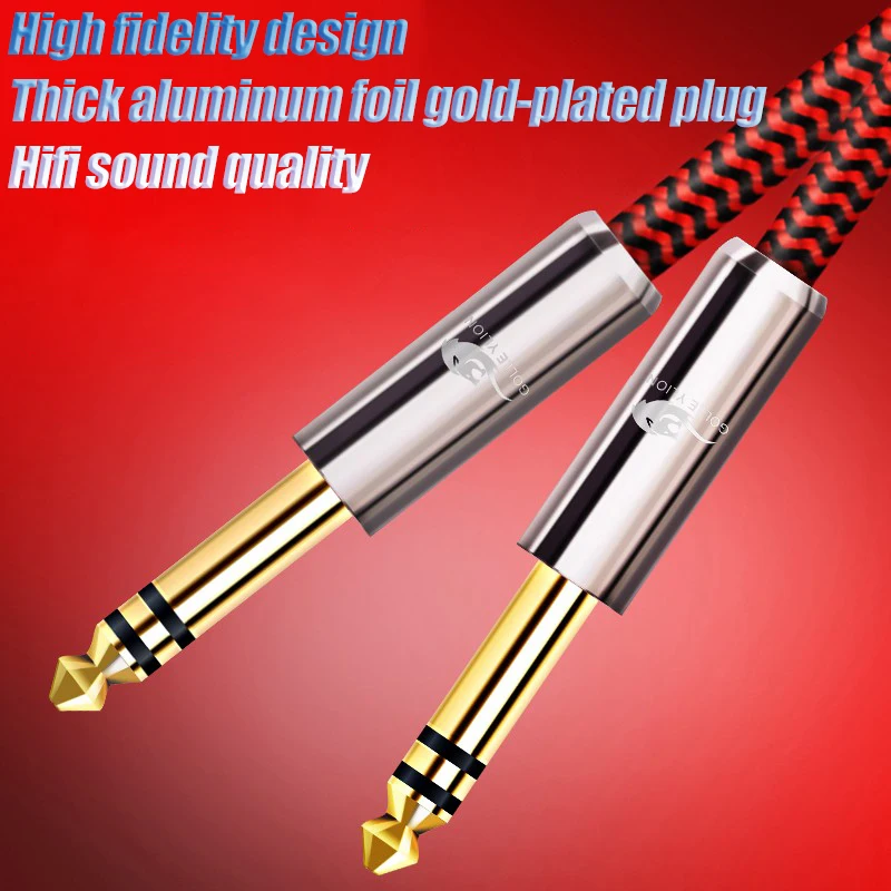 

1/4'' 6.35mm Dual Channel Stereo TRS Balanced Cable For Amplifier Mixer Speaker Microphone Electric Guitar/Public Electric Piano