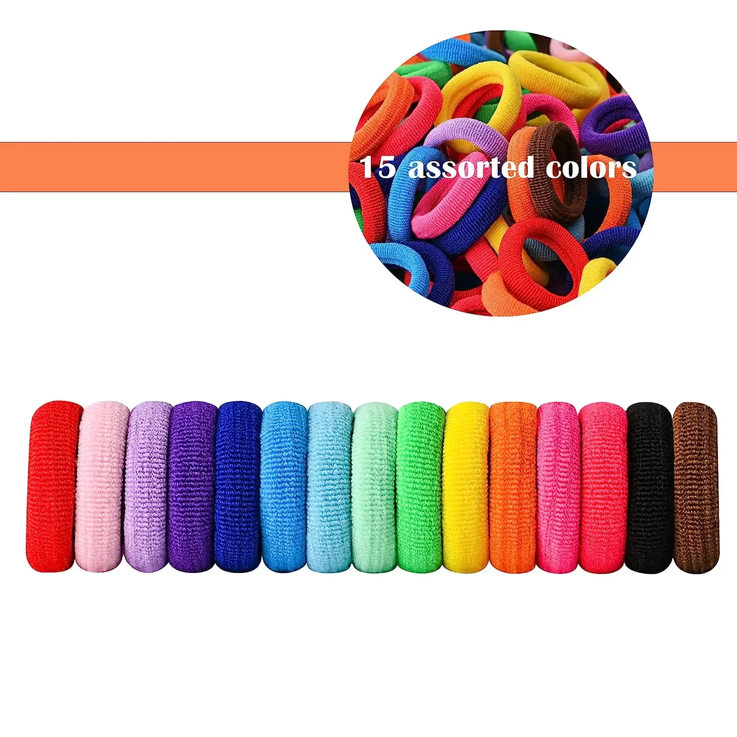 Gomas elásticas para el pelo para niña y mujer, accesorios coloridos para el cabello, lazos de goma, coletero, 50/100 piezas