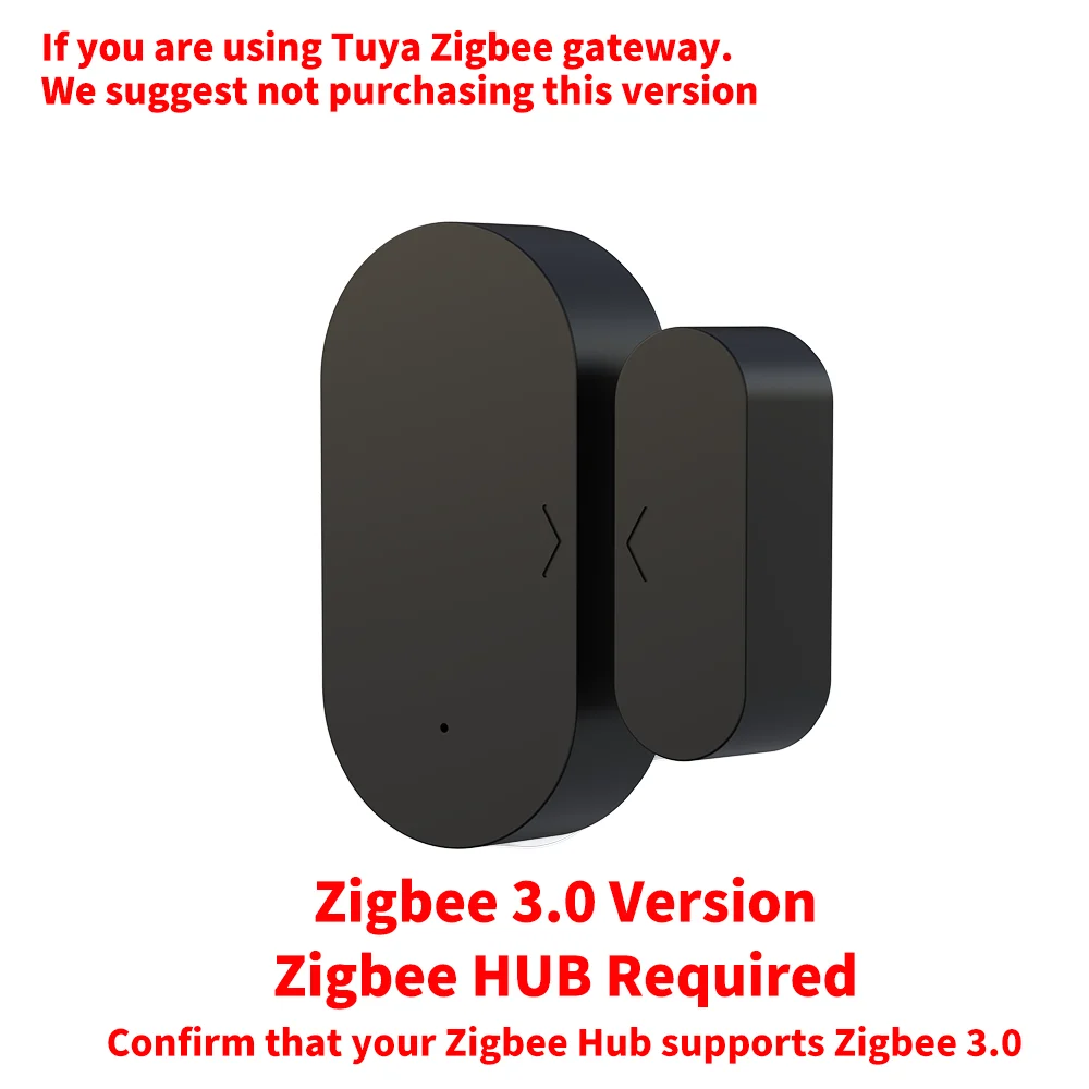 Zigbee 3.0 Tür- und Fenstersensor für Smart Home erfordert Zigbee-Hub-Unterstützung für Alexa, Zigbee2MQTT, ZHA und Home Assistant.