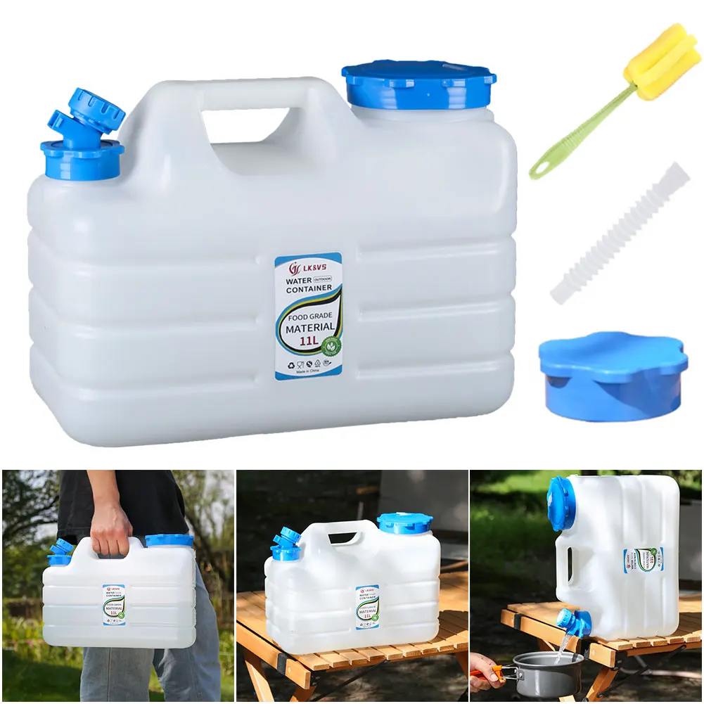 11L Water Storage Container with Faucet Water Dispenser Carrier Large Capacity Water Container Jug for Vehicle Car Camping