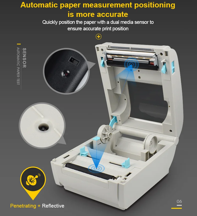 Hotselling POS-9210 4 Inch Direct Thermal Label Printer with USB LAN WIFI Connections