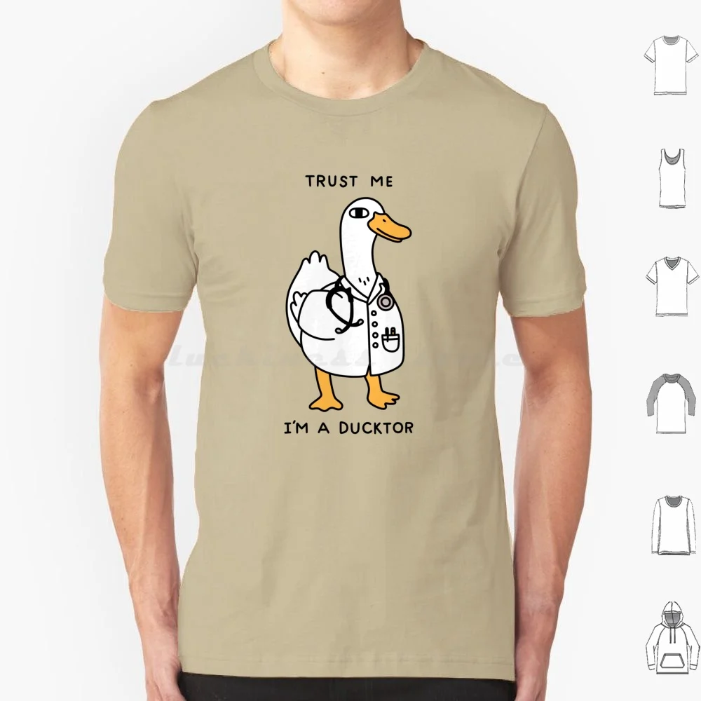 Quack T Shirt 6Xl Cotton Cool Tee Duck Ducktor Animal Veterinarian Bird Obinsun Cute Funny Pun Dad Joke Dogtor Trust Me Im A