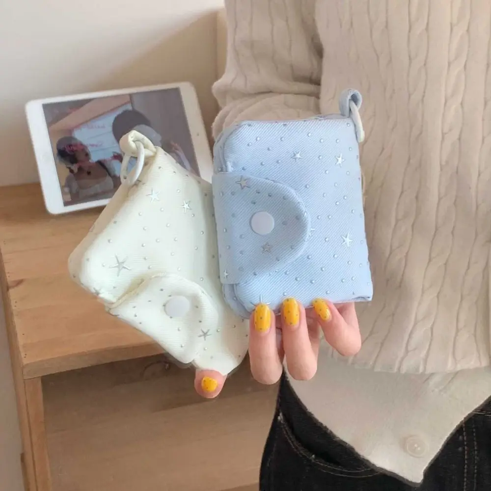 

Multi functional Sweet Star Sequins Card Bag Multi layer Cute Coin Purse Zipper Fashion Small Short Wallet Outdoor