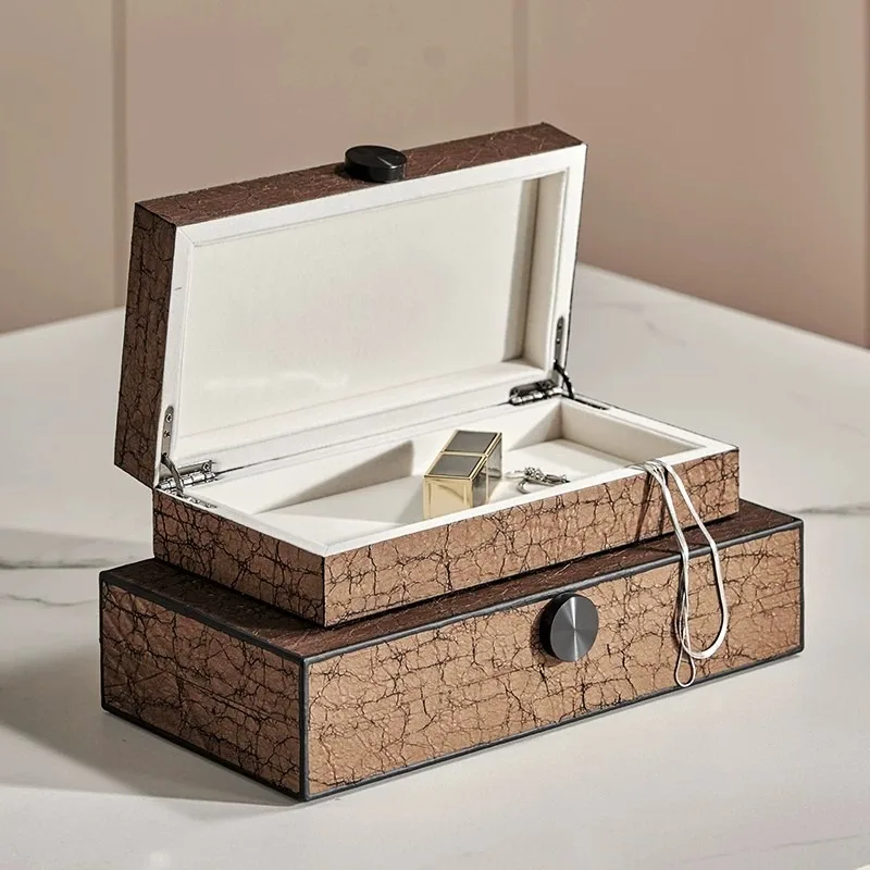 Retro Jewelry Box Luxury Creative Dustproof Jewelry Box Large Capacity Multifunctional Earrings Organizer Case Necklace Cases