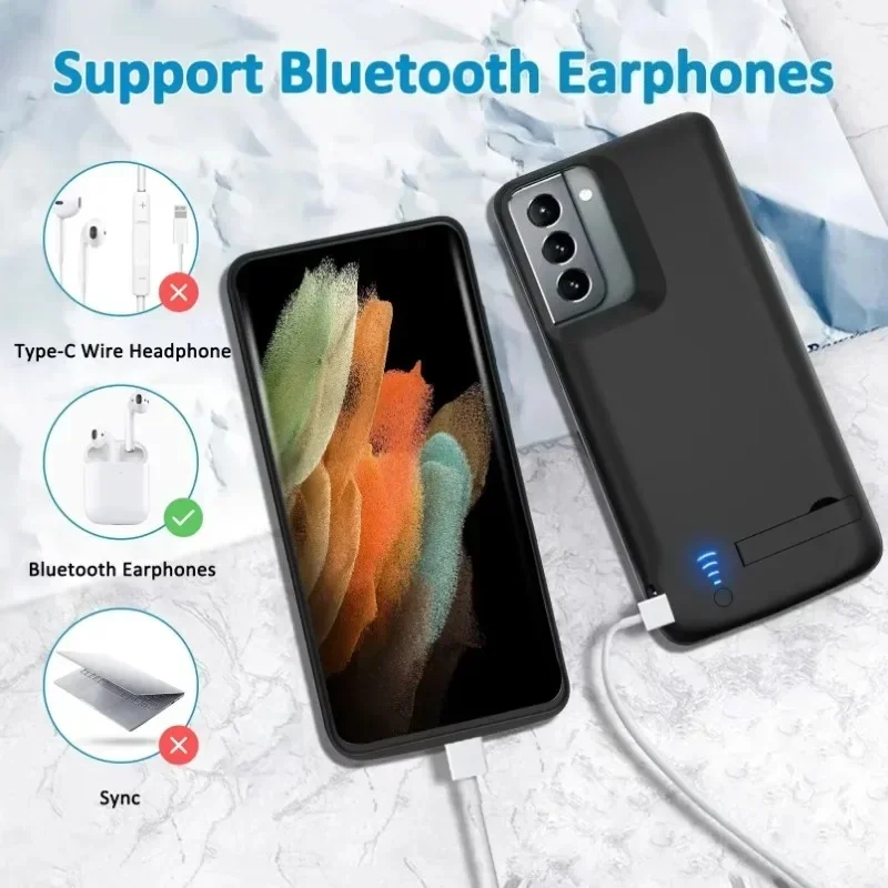 10000mAh New Travel Power Case for Samsung Galaxy S22 Ultra S24 Ultra S25 Plus S20 S21 FE Note 9 8 10 Plus S8 Mobile Phone Cover view 6
